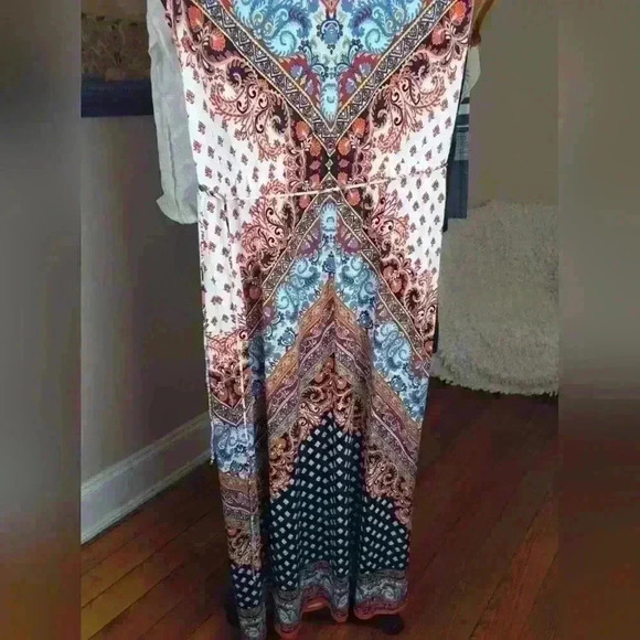 CB established 1962 Multicolor Paisley Long Dress Size M - Picture 6 of 9